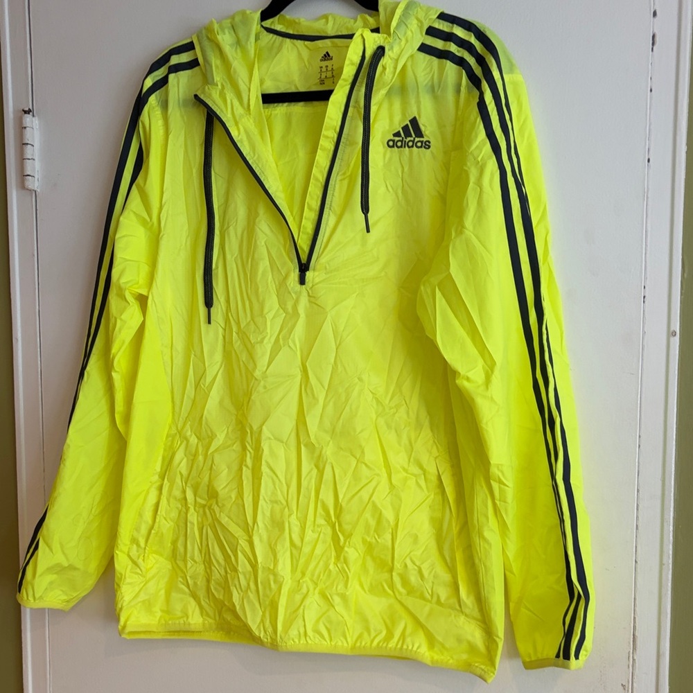 Adidas Bright Yellow Top with Black Logo
